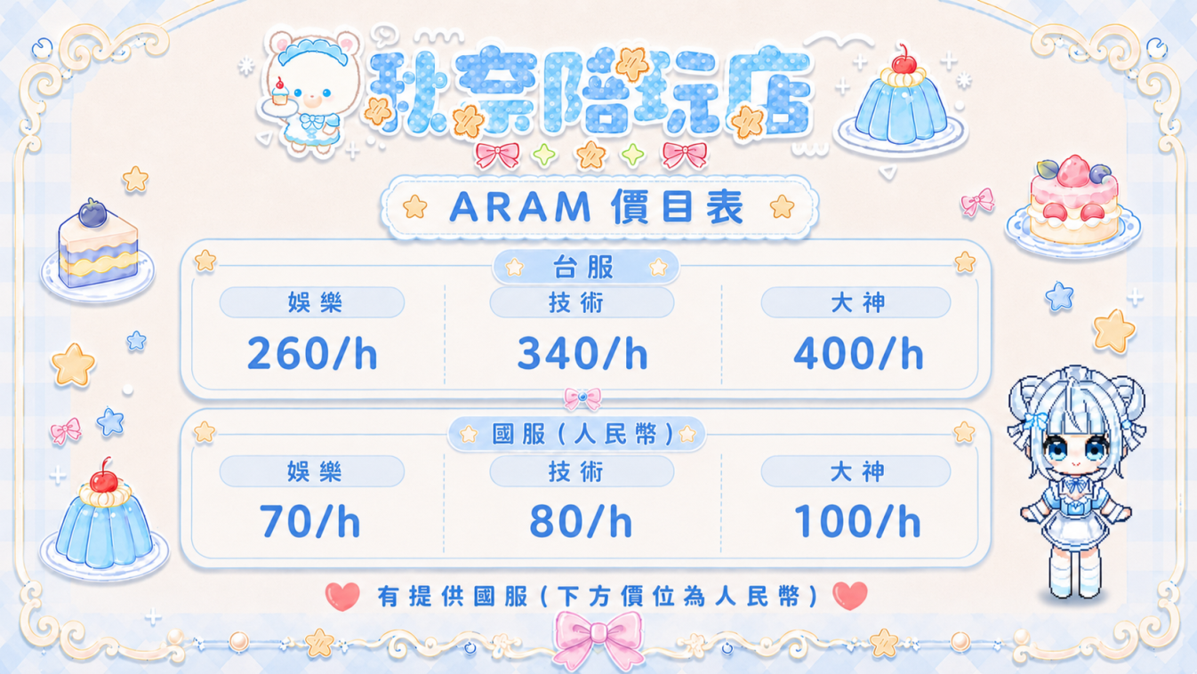 ARAM價目表